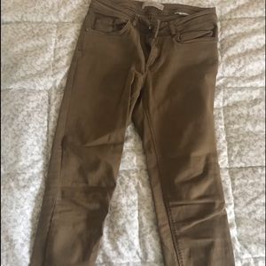 Skinny brown jeans